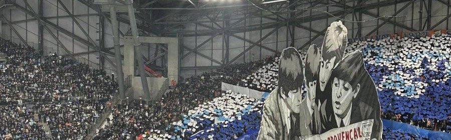 开云线上入口-友好，对阵利物浦前马赛主场看台打出致敬披头士的TIFO